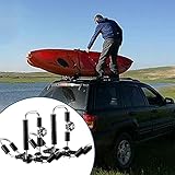 Kajak Dachträger,PaNt J Carriers Kayak Roof Rack 4 in 1 Luftfahrt-Aluminiumrohr Faltbarer Dachgepäckträger aus Aluminiumlegierung 25 mm * 2,0 mm Korrosionsbeständig für Outdoor-Reisen, Urlaub