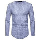 Strickpullover Herren Casual Fashion Rundhals Herren Langarm Herbst und Winter einfarbig Klassische All-Match bequemer weicher Boutique H