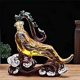 HTRTH Jixiang Ruyi Blase Weinflasche Hohe Borosilikatglas Handwerk Wein Flasche Gesundheit Wein Ginseng Weinflasche 925