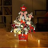 WQLP Mini-Weihnachtsbaum, 17 Zoll Desktop-Weihnachtsbaum, Mini-künstlicher Desktop-Weihnachtsbaum 38pcs, Weihnachts-Schreibtischdekoration-Set B