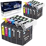 NTT 10 XL Druckerpatronen als Ersatz für LC123 XL kompatibel mit Brother DCP-J4110DW MFC-J6520DW MFC-J4410DW MFC-J4510DW MFC-J470DW MFC-J650DW MFC-J6920DW MFC-J6720DW MFC-J4610DW MFC-J870DW DCP-J132W