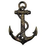 Nautical Anchor Hooks Antique Bronze Gusseisen Dekorative Wandhaken, Schätze der Karibik