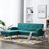 Festnight 3-Sitzer-Sofa Stoffsofa Polstersofa Stoffsofa (Grün, 186 x 136 x 79 cm)