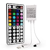 SHINELINE Led Streifen Fernbedienung ersatz,44-Tasten IR Remote Control mit Controller for RGB LED Strip(1 to 1 controller)