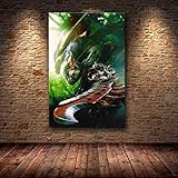 Mode Leinwand Malerei Unframed Die Poster Dekoration Malerei von Monster Hunter World auf HD Kunst auf Leinwand Poster und Drucke Malerei (Color : 17, Size (Inch) : 50cmX75cm(No Frame))