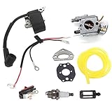 AISEN Vergaser Zündspule Zündkerze Benzinfilter für Husqvarna 136 137 141 142 36 41 Kettensäge Walbro W-29 Zama C1Q-W29E