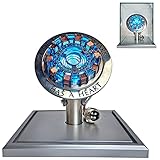 Iron Man MK1 Arc Reaktor im Maßstab 1:1, mit USB-LED-Licht, der Beweis, das Tony Stark ein Herz hat, berührungsempfindlicher Vibrationssensor mit Schaukasten, Arc Reactor Kit, Marvel, The Aveng