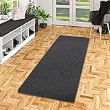 Snapstyle Feinschlingen Läufer Velour Teppich Strong Schwarz Grau in 9 Größ