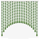 LIQICAI Natürliche Perlenvorhang aus Holz, Pfirsichholz Kürbis Türöffnung Weich Teilung, Wohnzimmer Schlafzimmer Badezimmer Halb Tür Vorhang, 5 Farben (Color : Green, Size : 25 Strands)