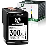 EconomInk Wiederaufbereitete Tintenpatrone 300XL, Schwarz, 1 Stück, für HP Deskjet F4580 F4224 Envy 120 F4280 F4210 Photosmart C4780 100 F2480 F2420 110 C4680 114 F24000 F249 2 F4500 D2660