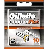 Gillette ContourPlus Rasierklingen, 10 Ersatzklingen für Nassrasierer Herren mit schwenkbarer Doppelkling