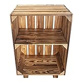 Oeko-Deko Vancouver Nachttisch aus Obstkiste Gef Holzkisten 54-30-40cm | Weinkisten Regalkisten & Obstkisten | Deko- & Möbelkisten, 1 Kiste, G