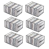 6 Stück Kleiderschrank Ordnungssystem für Jeans Hosen Hemden, Aufbewahrungsboxen Schubladenbox im Kleiderschrank Schubladen Kommode , Kleideraufbewahrung Organizer Box | 32x25x17 cm*9 S