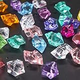 Soleebee 180 Stück Glitzernde Bunte Deko EIS Diamanten Acrylsteine Eiskristall Acrylschmuck Dekoration für Hochzeit, Party, Vasenfüller, Geburtstag, Edelsteine Schatz Piratenparty
