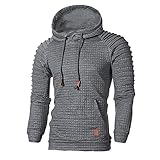 UISIEAF Anorak-Herren-Anthrazit,Herren-Langarm-Kent-Kragen-Businesshemd,Rollkragenpullover-Feinstrick-Rippstrick-B-Schwarz173