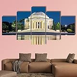 Leinwanddrucke 5 Stück Gedruckt Malerei Jefferson-Denkmal Wohnzimmer Wand Kunst Leinwand Poster Bild XXL Wohnzimmer Wohnkultur Kreatives Geschenk