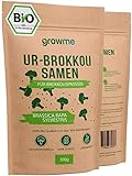 BIO Brokkoli-Sprossen Samen [500g] - Brokkoli-Samen mit über 95% Keimfähigkeit und einmalig hohem Sulforaphan-Gehalt - Microgreens zum Keimen - 100% laborgeprüfte BIO-Q