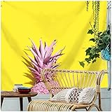 Tapisserie BY MJMCYBQQY Nette Ananas Wandbehang Tapisserie Kunst Malerei Yoga Matte Home Wohnzimmer Schlafzimmer Dekorative Tapisserie Tischdecke 70.86'x90.55'Inch(180x230 Cm)