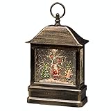 Konstsmide 2886-000 LED-Laterne Weihnachtsmann mit Kind Warmweiß LED Messing waehlbare Energ