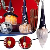 SSLLH Halloween Zwerge Anhänger,Schwedische Wichtel Santa Dolls,Leuchtend Halloween Deko Zwerg Wichtel Figuren Handgemachte Plüsch Halloween gesichtslos Puppe Tischdekoration Basteln Geschenk