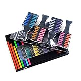 AEROBATICS Haarkreide Kamm, Auswaschbar Temporäre Einmalige Haar Colorationen Ungiftig Haarfarbe, Haarfarbe Kamm Für Kinder Haarfärbemittel, Partys Und DIY