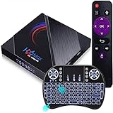 Android 10.0 TV Box, H96 Max Android TV Box Allwinner H616 Quad-Core 64-Bit ARM Corter-A53 CPU / 2,4 + 5G Dual WiFi / BT 4.0 / H.265 / 3D / 6K Mit Mini-Tastatur-FernbedienungTV-Set-Top-Box(Color:2+16g