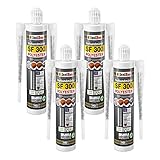 Isolbau Injektionsmörtel Verbundmörtel Montagemörtel 4 x 300ml Klebemörtel 8 x Statikmischer Kartusche Ankerkleber Hochleistungsmörtel, für maueranker, duopower, gewindestange, düb