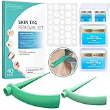 Fibrom Entfernungsgerät, LA.PERSONAL Stielwarzen Entfernen Schnell Kit, Skin Tag Remover mit 36pcs Repair Patches, Sicher für die meisten Körperteile (2 mm bis 8 mm), Sicher und S