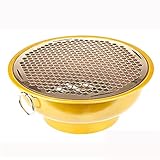 Japanischer Keramischer Tonkohle-Grill Mit Quadratischem Kupfer-Grill-Netz Und Lebensmittelzangen,Rechteckiger Tragbarer Holzkohle-Kocher Innen Im Freien Camping Herd Grill Mini Holzkohle BBQ