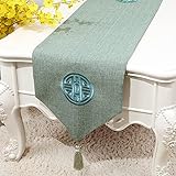 Queotty Linen Tablecloth Decoration Chinese Style Rectangular Table Runner Fashion Household Table mat 33cm * 150