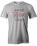 Immer MUSS Man Alles SELBER Machen Lassen - Herren - T-Shirt in Grau Meliert by Jayess Gr. L