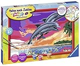 Ravensburger Malen nach Zahlen 28907 - Welt der Delfine - Für Kinder ab 9 J