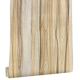 ConCus-T Holztapete, wasserdichtes Vinyl-Kontaktpapier, selbstklebend, Möbelaufkleber, selbstklebende Rückseite, Kunststoff, Eicheneffekt, Geschenkpapier für Küchenschränke, Schublade, 45 × 600