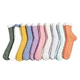 DHDHWL Flauschige Socken 10 Paar Winter Coral Samt Socken,Dicke mittlere Lücken,Süßigkeitenhandtuch,Socken,Socken,Baumwollsocken (Color : Multi-Colored, Size : One Size)