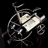 YMYGCC Kreative Retro Eisen-Kunst-Fahrrad-Modell Weinregal Decor Metall Fahrrad Flaschenhalter Baware Dienstprogramm Craft Ornament Zubehör (Color : Cinnamon)