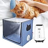 GJCrafts Tierlaufstall tragbarer, Faltbarer Haustier Laufstall Wasserdichter Haustier Sauerstoffkäfig kann in Kombination mit Zerstäubern Sauerstoffkonzentratoren, für Hustenatmung Behandlung