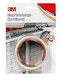 3M Hochleistungs-Dichtband 4412N (Abdichtband, Dichtungsband, Klebeband wasserdicht, Klebeband zum Abdichten und Versiegeln) 38mm x 1.5m, transluzent, Dicke 2.0mm, 1 Stück