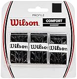 Wilson Overgrip Griffband, Profile Overgrip, 3 Stück, schwarz, WRZ4025B