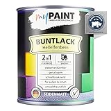 myPAINT®️ 2in1 Buntlack (750ml, RAL 1015 Hellelfenbein) seidenmatter Acryllack - Lack für Kinderspielzeug - Farbe für Holz - Holzfarbe Innen - Made in Germany