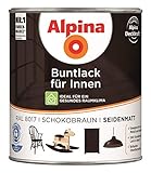 Alpina Buntlack Metalllack 0,75L schokobraun Ral 8017 seidenmatt I