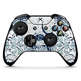 DeinDesign Skin kompatibel mit Microsoft Xbox One X Controller Folie Sticker Totenkopf Tattoo Flüg