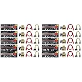 LUOSHEN Riser 009C Plus PCI-E PCIE Riser für Grafik Karte PCI Express Molex 6Pin SATA auf USB 3.0 Kabel X1 X16 (10 Packungen)