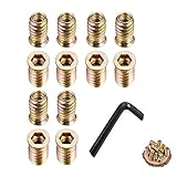 25 Pcs M8 GewindeeinsäTze Einschraubmutter Holz Gewindebuchse Holz Einschraubmuffen Threaded Inserts mit Innensechskant aus Verzinktem S