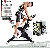 Sportstech Indoor Speedbike SX500 | Deutsches Qualitätsunternehmen + Video Events & Multiplayer APP | 25kg Schwungrad & leiser Riemenantrieb | Pulsgurt kompatibel + SPD Klickp