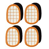 4 Stück FC5005/01 Ersatzfilter-set Zubehör für Philips SpeedPro Max Akkusauger FC6802, FC6812,FC6823, FC6826, XC7042, XC8045, SpeedPro Aqua FC6902, FC6904, XC8147, XC8347, CleanMonster (Orange)