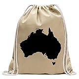 Kiwistar - Australien - Canberra Turnbeutel Fun Rucksack Sport Beutel Gymsack Baumwolle mit Ziehg