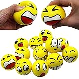 MIMIEYES Emoji Gesicht Squeeze Bälle, Finger Übung / Stress Relief Emotionale Spielzeug (12 Stück)