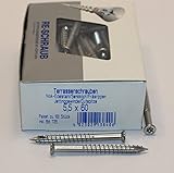 RE-SCHRAUB 5,5 x 60 mm Edelstahl A4 Torx TX 25 Terrassenschrauben rostfrei V4A von 100 - 1000 Stück wählbar (100)