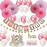 ERSTE 1. GEBURTSTAG DEKORATION Mädchen / Rosa Themenset (Rosa-2)