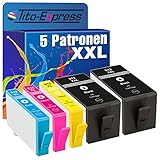 Tito-Express PlatinumSerie 5 Patronen kompatibel mit HP 912 XXL | Geeignet für HP OfficeJet 8010 Pro 8012 8012 e 8013 8014 8014 e 8015 8015 e 8017 8022 8022 e 8023 8024 8024 e 8025 e 8025